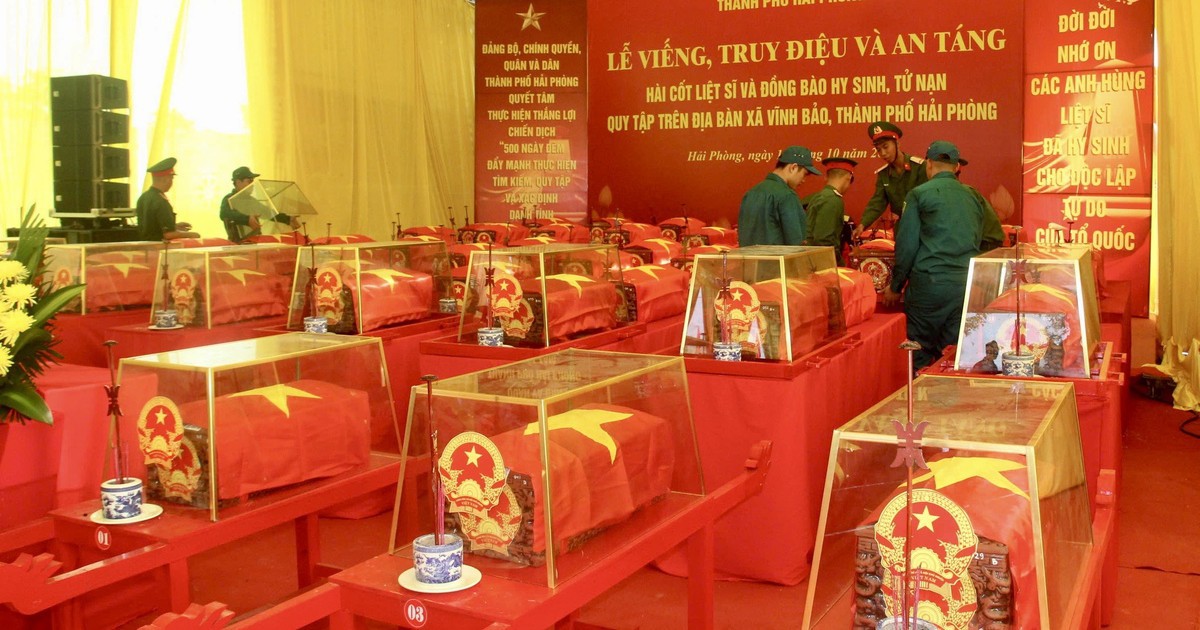 Hải Phòng chuẩn bị lễ truy điệu, an táng 56 hài cốt liệt sĩ và đồng bào tử nạn