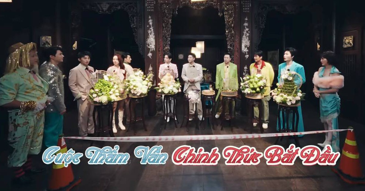『Running Man Vietnam』の婚礼企画でQuân A.Pら出演者が並ぶ場面