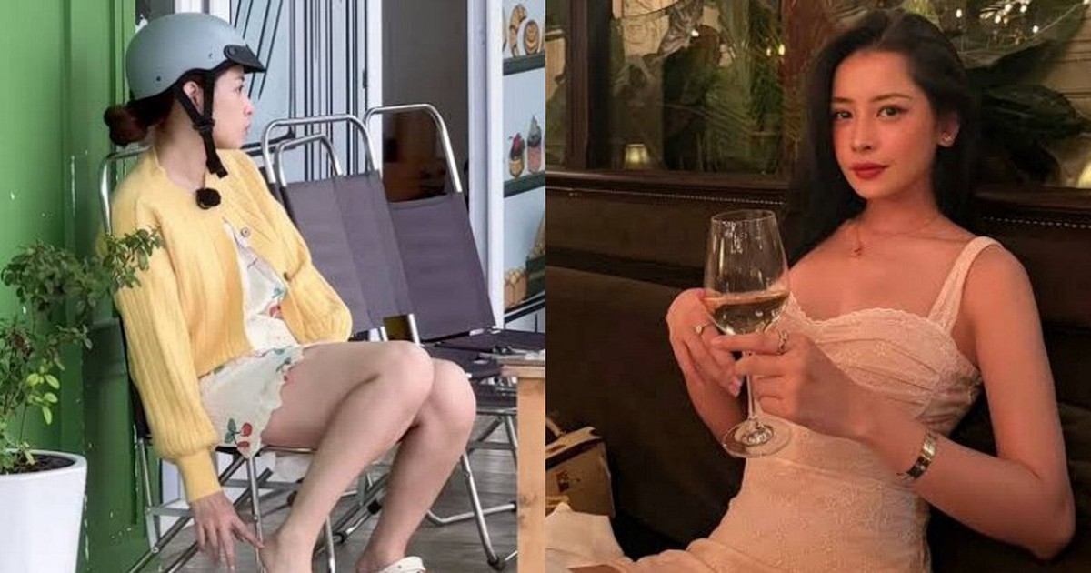 黄色いカーディガン姿と白いドレス姿のチー・プー