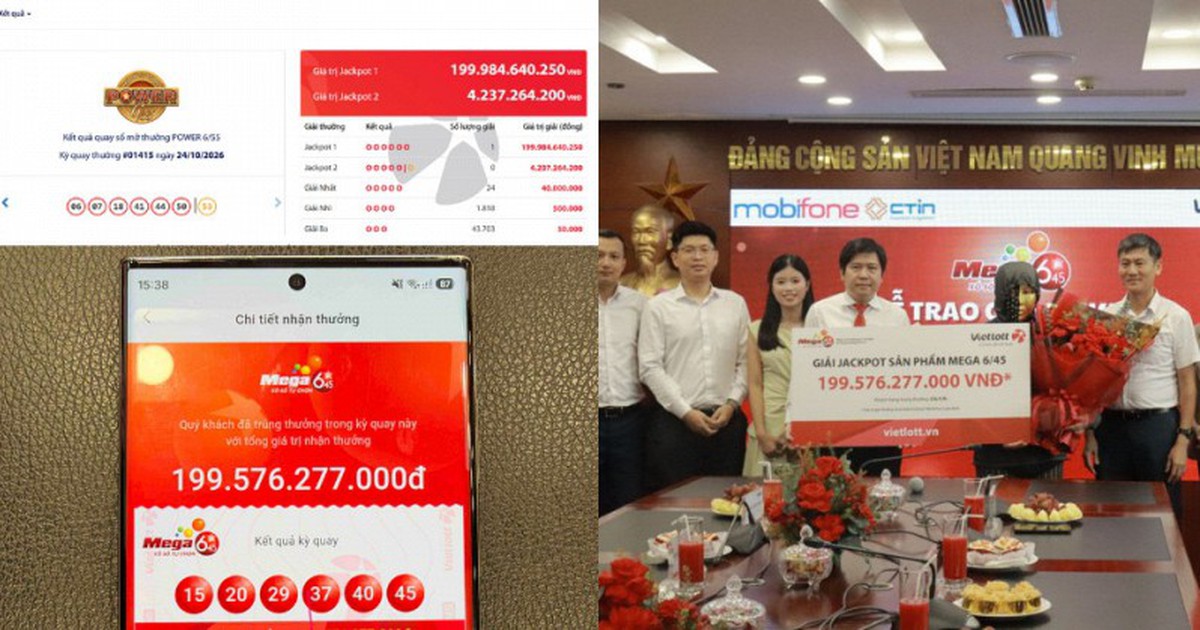 Một tỉnh có 2 người trúng Vietlott, tổng gần 400 tỷ đồng chỉ trong tháng 10
