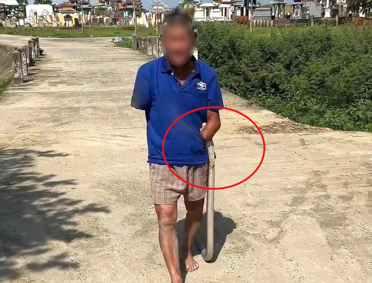 Vụ cụ ông cụt 2 tay kẹp con rắn mang về nhà: Gia đình lên tiếng về số tiền được hỗ trợ