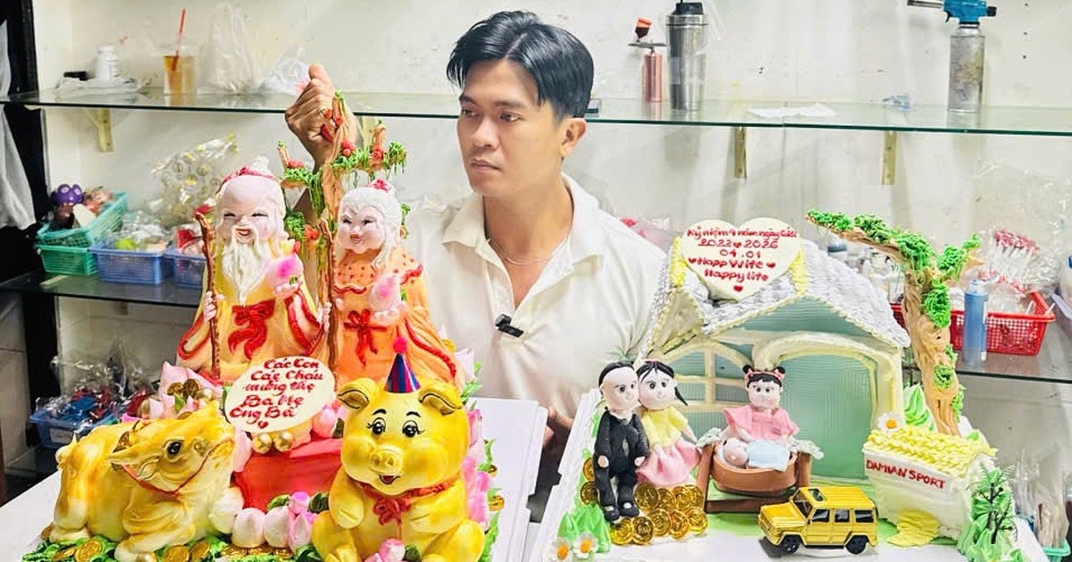 ‘Thổi hồn’ 12 con giáp lên bánh kem, chàng trai khiến dân mạng trầm trồ