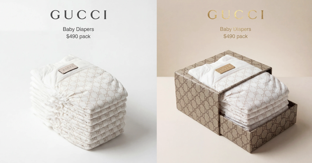 Gucci bán tã giấy em bé giá 13 triệu đồng một xấp