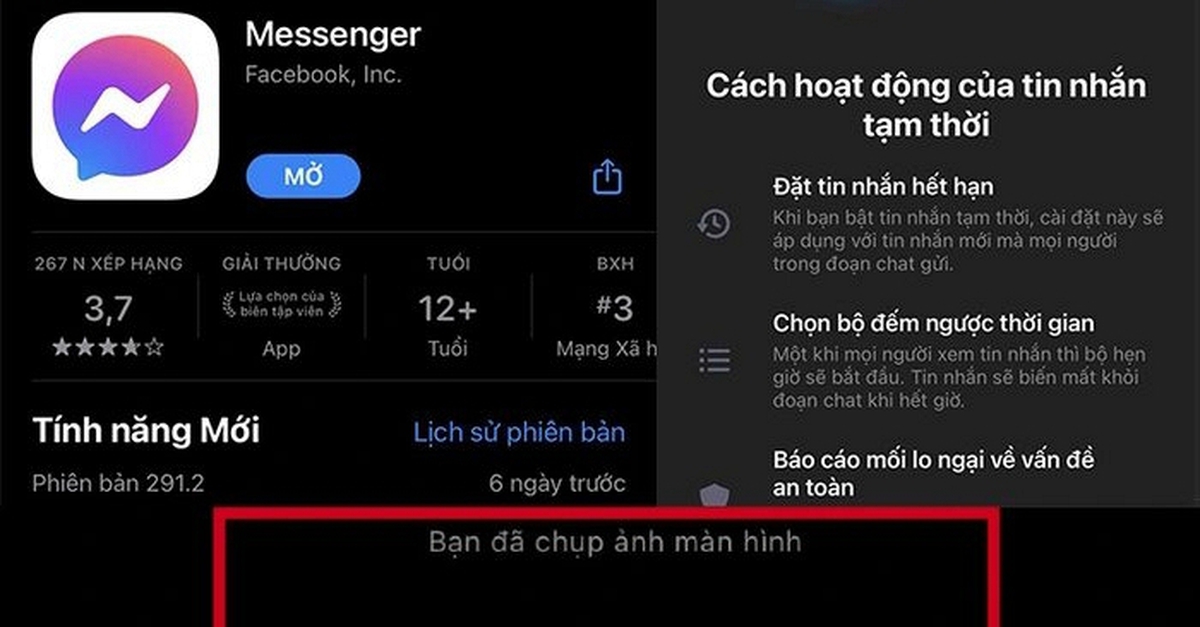 Messenger: Tại sao ứng dụng báo khi ai đó chụp màn hình?