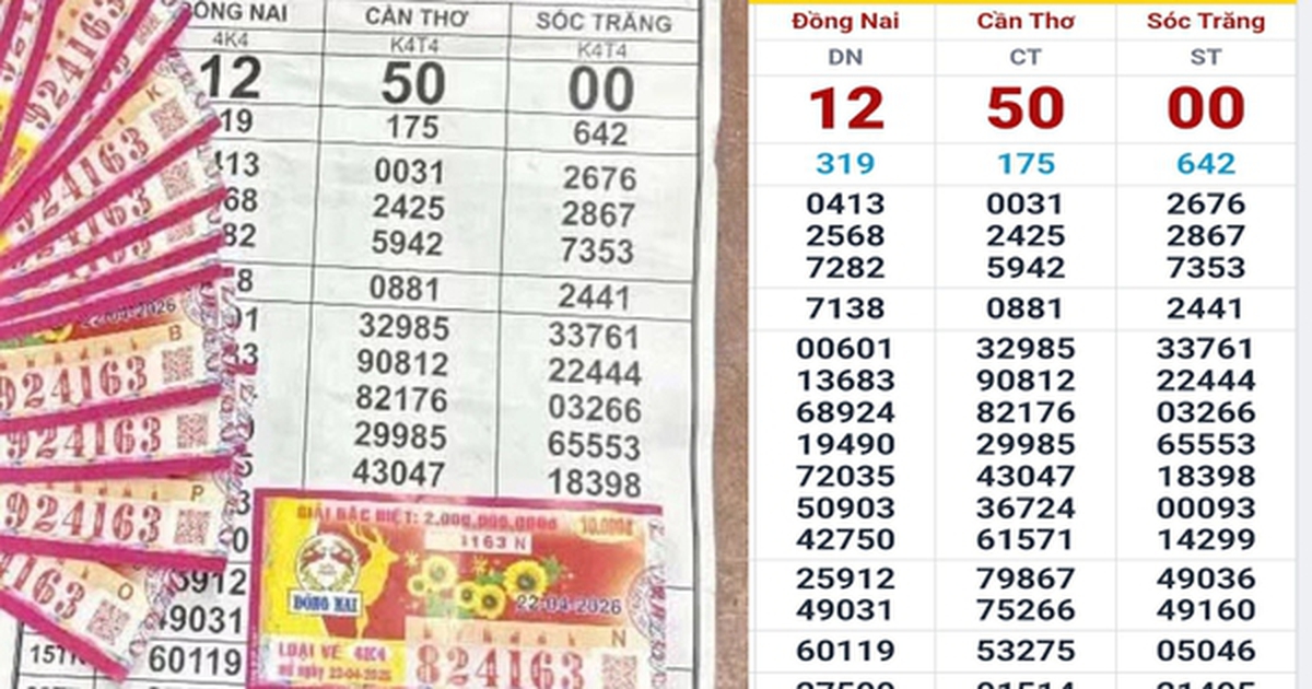 Sáng 23-4, TPHCM, Tây Ninh và Vĩnh Long có người trúng xổ số miền Nam