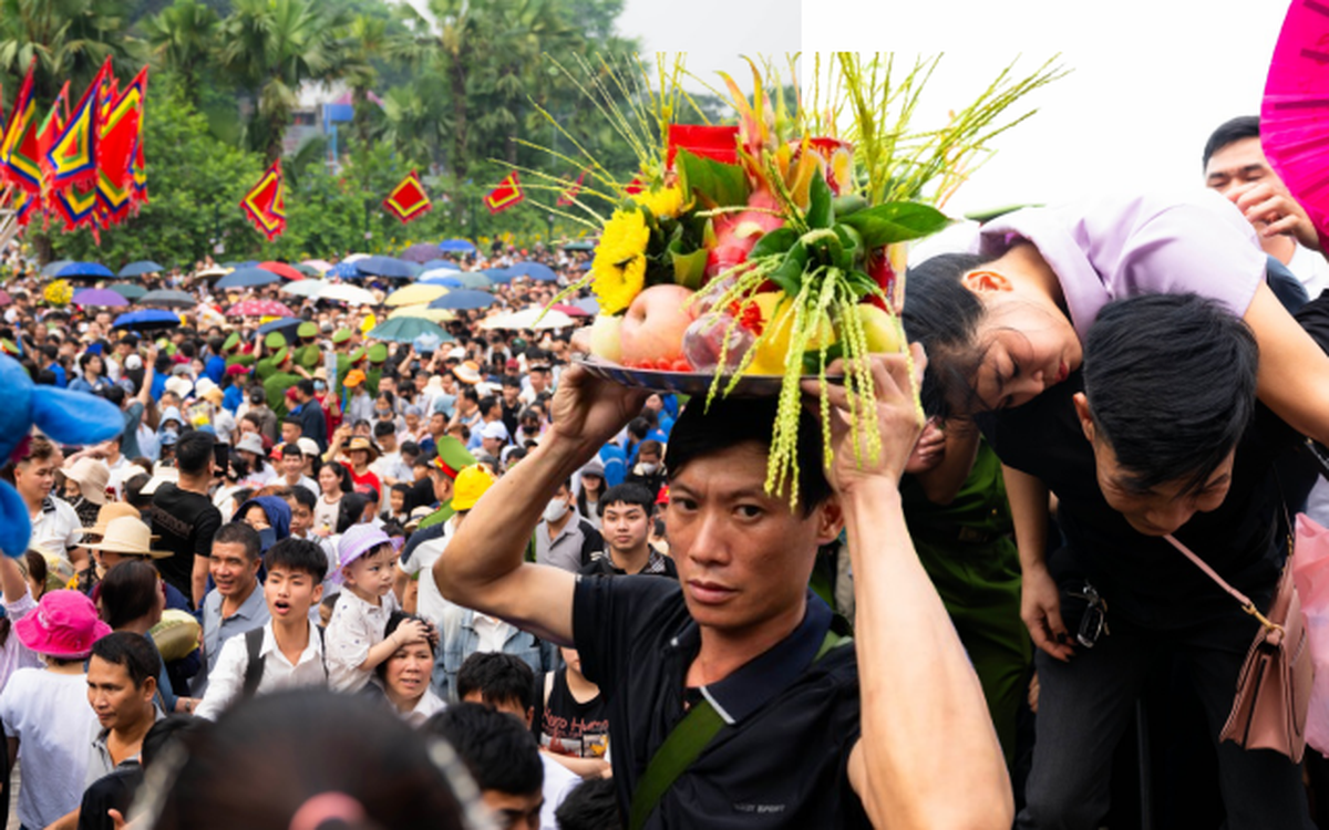 Giỗ Tổ Hùng Vương: Biển người đổ về Đền Hùng, nhiều người ngất xỉu