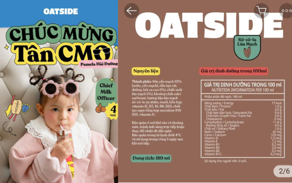 Vụ Oatside sử dụng hình ảnh bé Pam quảng cáo sữa hạt: Trẻ uống sữa chủ yếu là dầu hạt cải nguy hiểm thế nào? Làm sao để chọn sữa chuẩn cho con?