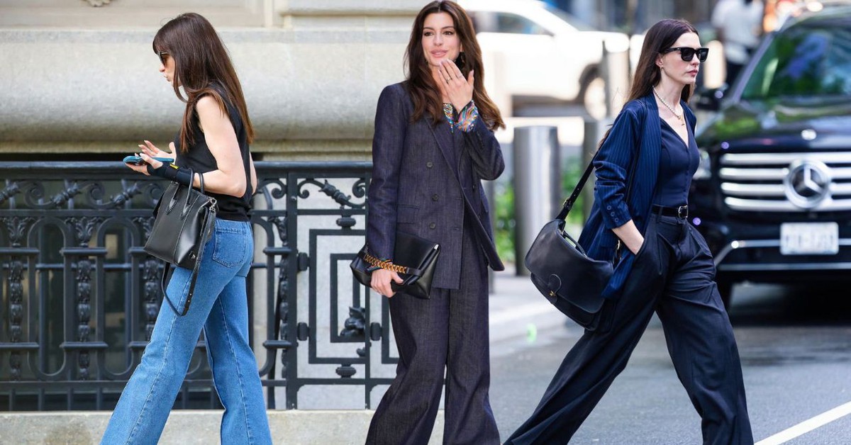 Anne Hathaway chứng minh: Diện quần càng dài, vẻ ngoài càng sang