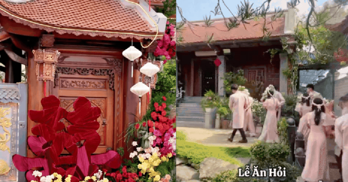 Đám cưới "hào môn" không vàng, sổ đỏ vẫn gây sốt