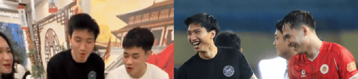 Cam thường lộ rõ nhan sắc Doãn Hải My khi cùng Văn Hậu, Đình Bắc đi ăn mừng CAHN vô địch V.League