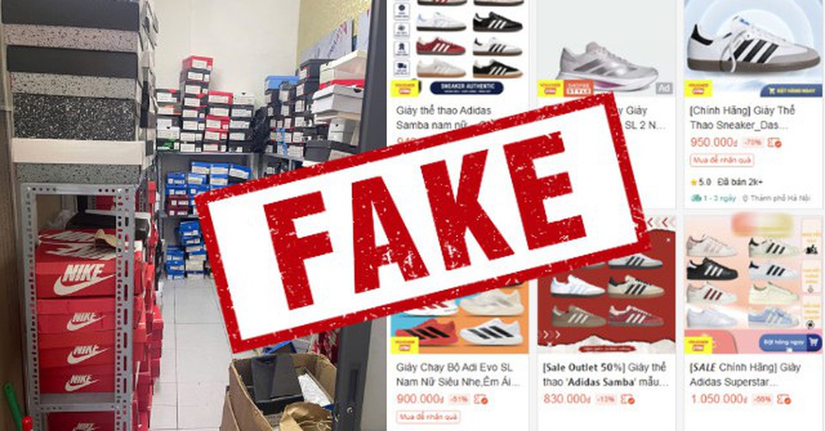 Giày "rep 1:1", "like auth", "hàng dư xưởng"... trên sàn TMĐT: Nói thẳng là fake!