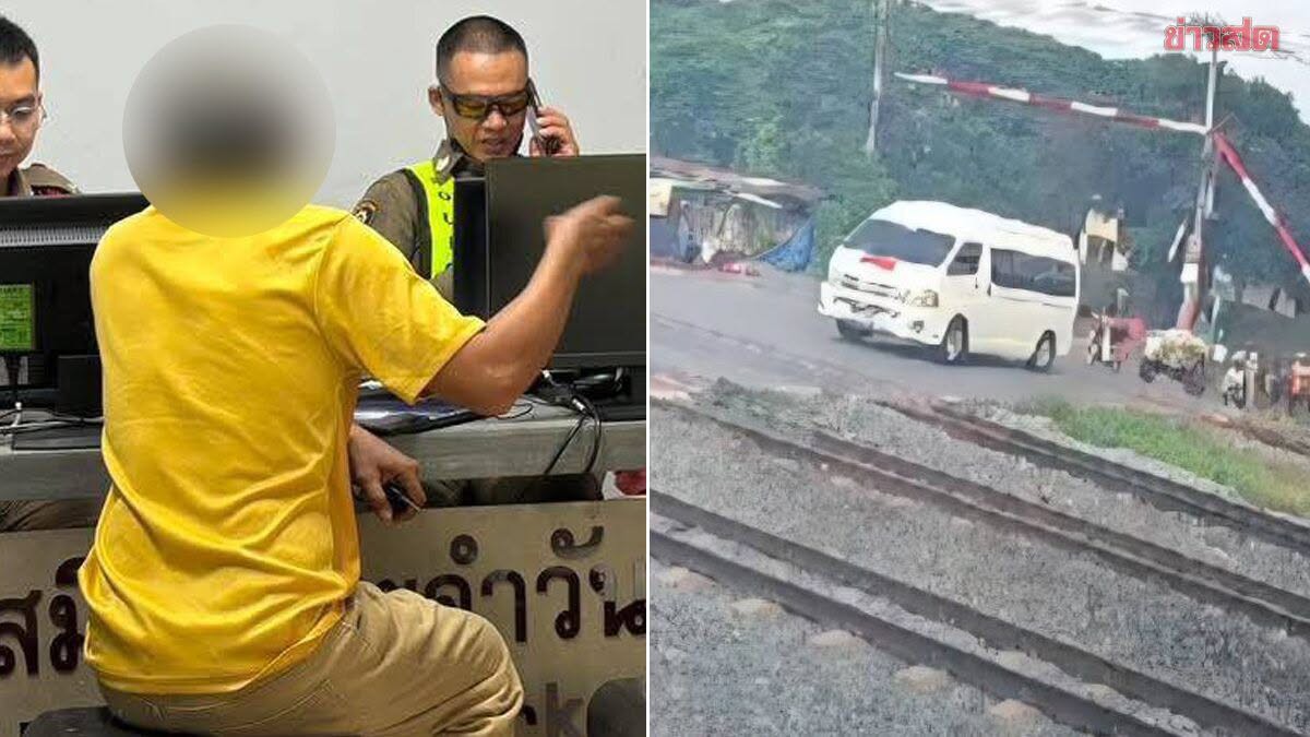 Thót tim nhìn xe đưa đón học sinh vượt rào chắn tàu hỏa: Nhân viên gào thét bất lực
