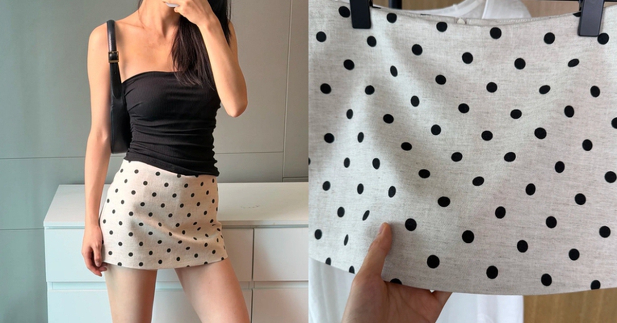 Không ngờ một chiếc chân váy chấm bi lại có thể khiến có được set đồ sang và cuốn hút đến vậy