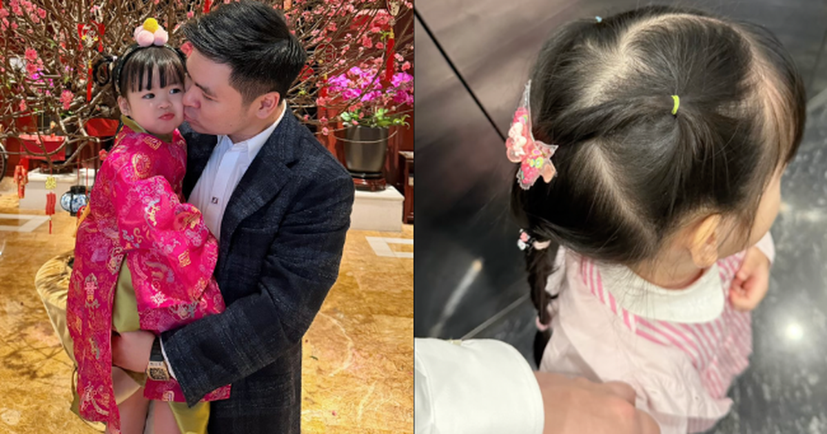 Hết nghỉ lễ, Chủ tịch Hà Nội FC trở lại nhịp "bố bỉm", đưa ái nữ nhà Đỗ Mỹ Linh đi học sớm
