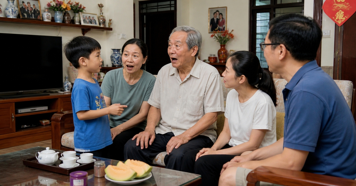 Ông ơi, nhà mình là cái máy ATM ạ?" - Câu hỏi của đứa cháu 6 tuổi khiến người cô đã lấy chồng vẫn về nhà "ăn trực" ngại ngùng!