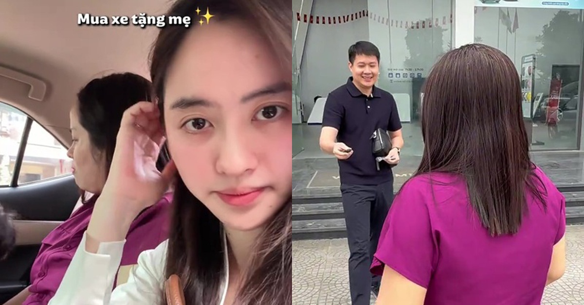 Lừa mẹ đi cà phê, đến nơi là lễ bàn giao xe VF3: Không nỡ để mẹ đi làm 50km, con rể “gia trưởng” chốt quà to