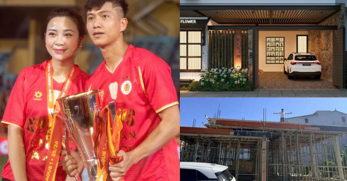Ảnh thực tế căn biệt thự 500 m2 giá hàng chục tỷ của tuyển thủ Văn Đức và nàng WAG xinh nhất Nghệ An