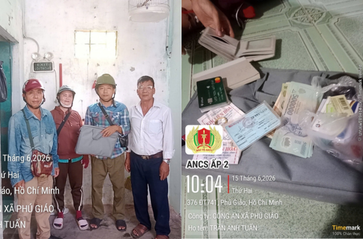 Người phụ nữ nhặt được giỏ xách chứa nhiều tờ 500.000 đồng và khoảng 2,5 chỉ vàng, công an lập tức xác minh tìm chủ nhân