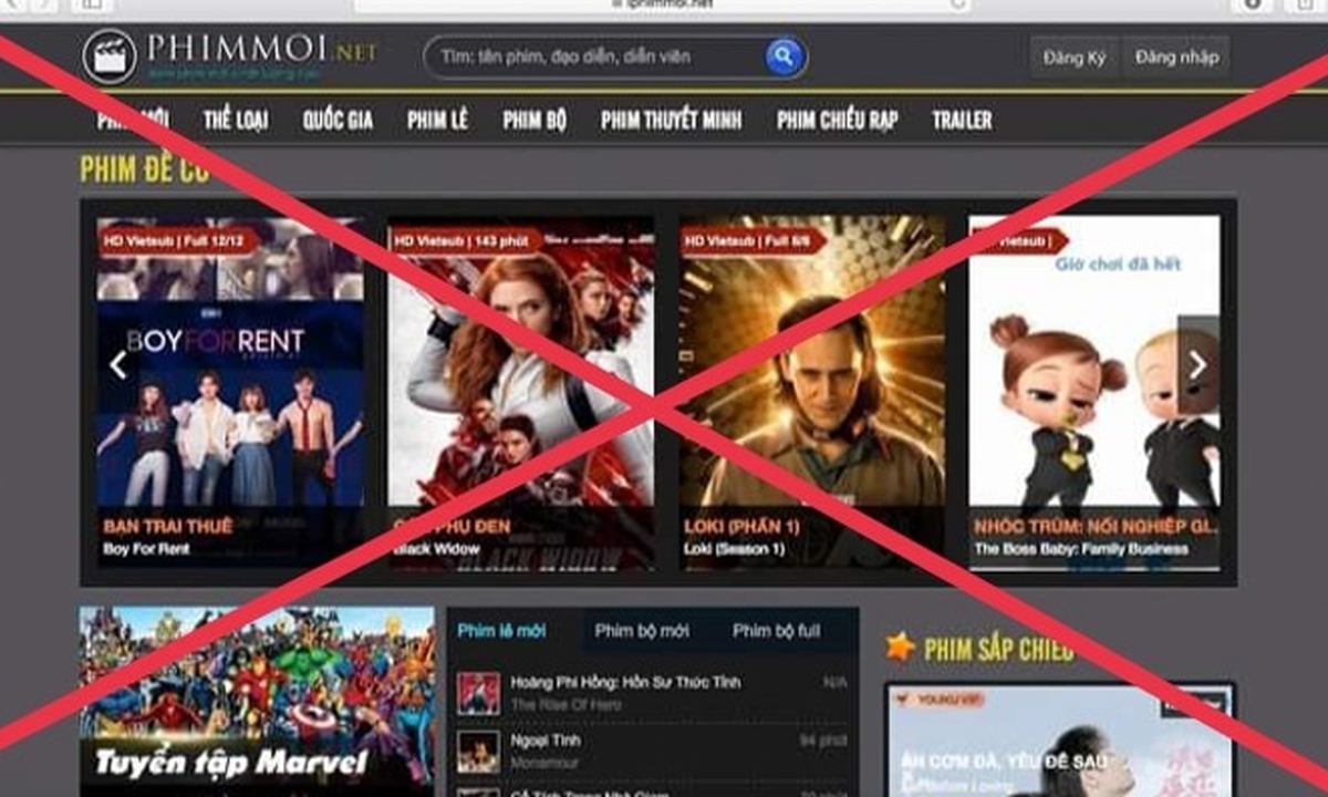 Chặn hơn 1.000 website phim, truyện, truyền hình lậu trong một tháng