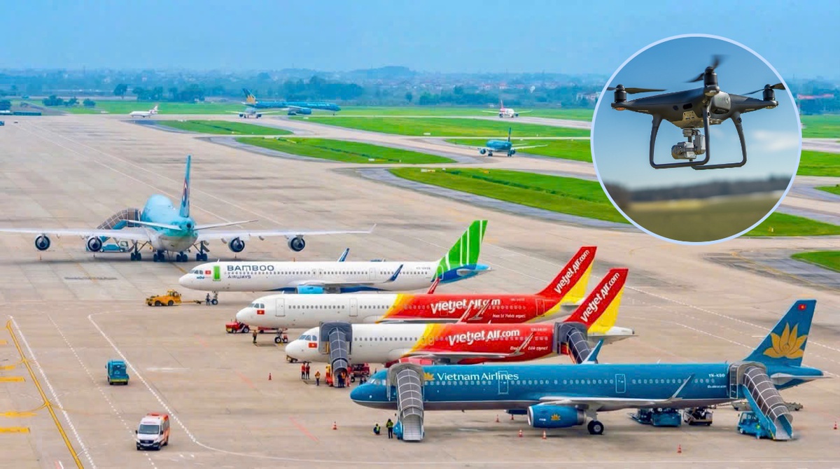 Phát hiện UAV gần sân bay Nội Bài, 16 chuyến bay phải tạm dừng