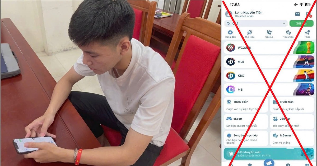 Điều tra 17 lượt giao dịch qua MBBank trên trang 1xbet, Nguyễn Tiến Long SN 2007 bị triệu tập