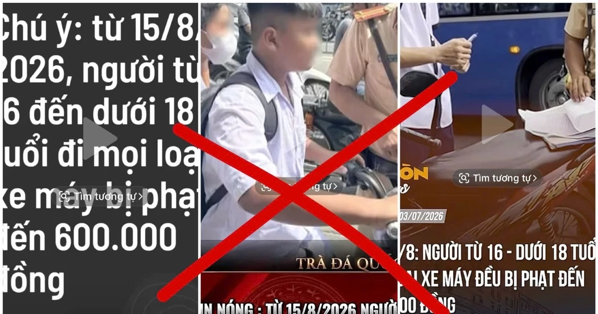 Cục CSGT bác bỏ thông tin “người từ 16 đến dưới 18 tuổi đi mọi loại xe máy đều bị phạt”