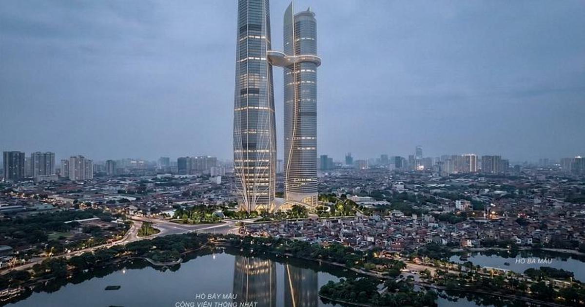 Một công ty của Vingroup tham gia đề xuất xây Hanoi Twin Towers 99 cao 568 mét với 99 tầng, kỳ vọng trở thành tháp đôi cao nhất thế giới