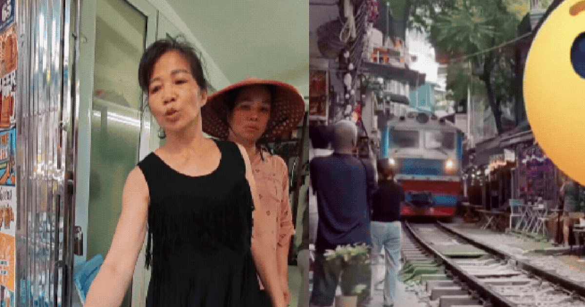 Cô gái ngồi cà phê đường tàu Hà Nội bị va chạm, hất văng điện thoại: Nhân chứng kể lại khoảnh khắc