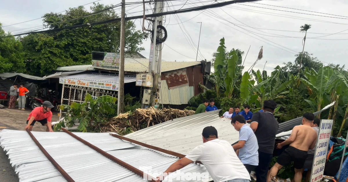 Gió lốc làm sập nhà ở Tây Ninh, một người tử vong