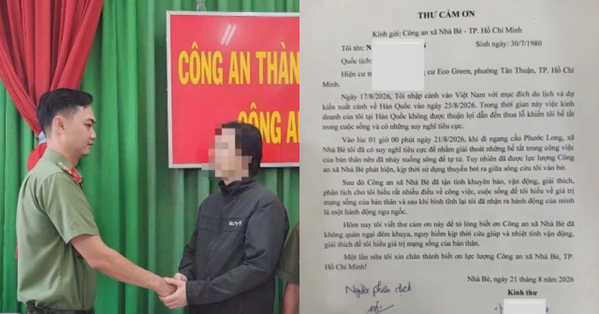 Công an TP.HCM kịp thời cứu người đàn ông Hàn Quốc nhảy sông lúc rạng sáng