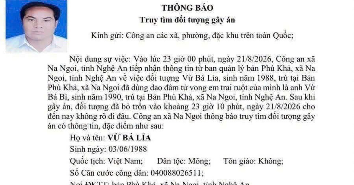 Truy bắt kẻ sát hại em trai trong đêm mang theo hung khí bỏ trốn