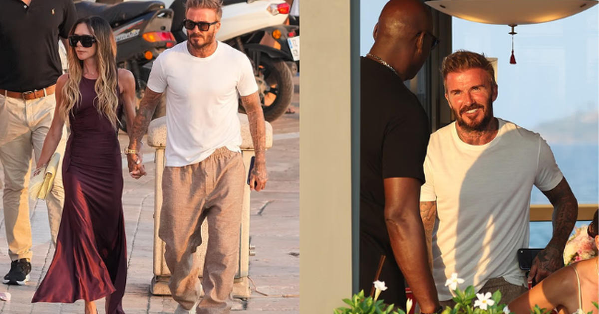 David Beckham cao lớn 1m80 vẫn hoá nhỏ bé bên sao bóng rổ cao gần 2m, Victoria 52 tuổi khí chất và nhan sắc vẫn áp đảo
