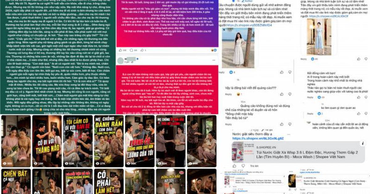 Đăng drama gia đình tréo ngoe thương cảm rồi biến thành "mỏ" affiliate: Mỗi ngày lên 4-5 bài tâm sự, mục tiêu cuối cùng của các page này là gì?