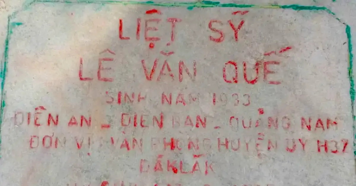 Manh mối quan trọng từ bia đá khắc tên "Liệt sỹ Lê Văn Quế"
