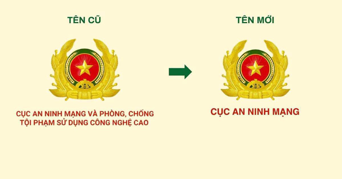 Cục An ninh mạng và phòng, chống tội phạm sử dụng công nghệ cao có tên gọi mới