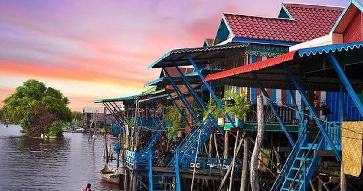 Phát hiện ngôi làng ở nước láng giềng Việt Nam, nhà dựng trên cột cao 9 m, mùa mưa đường biến thành sông