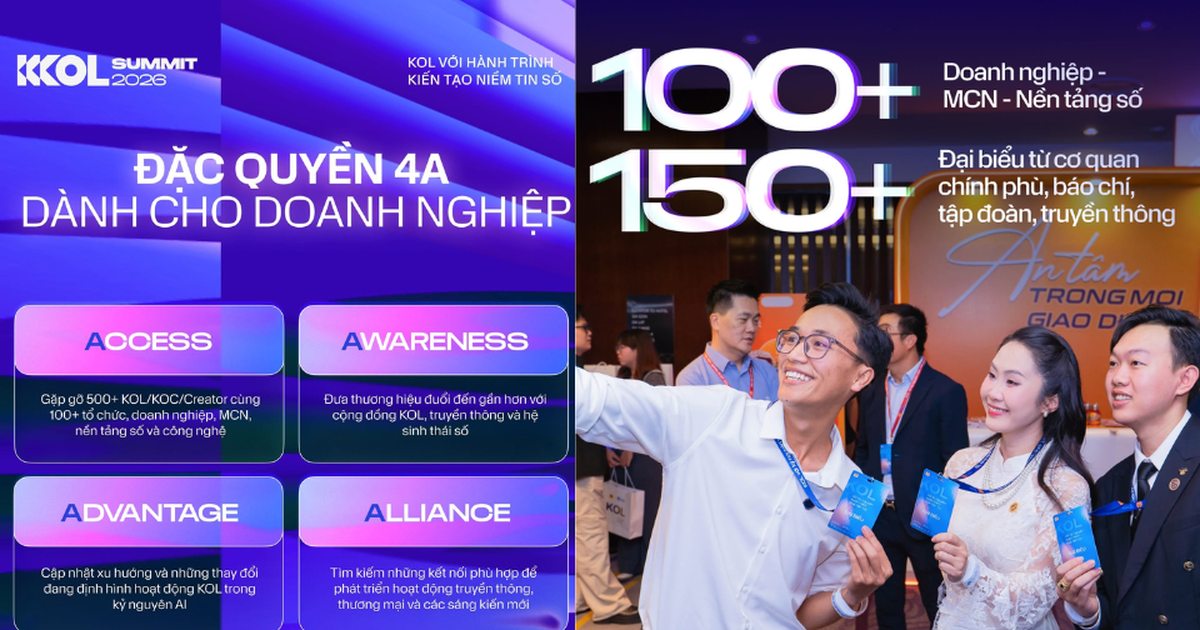 Đếm ngược D2: Đặc quyền doanh nghiệp khi tham gia KOL Summit 2026