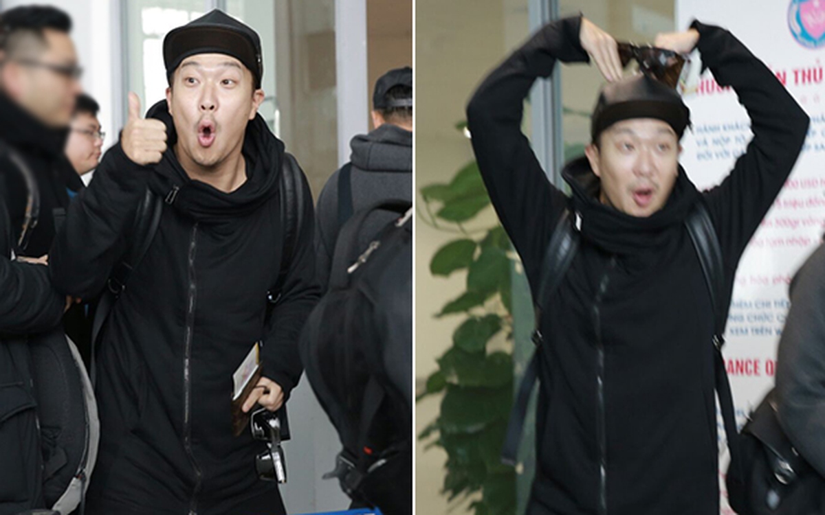 HaHa (Running Man) thân thiện vẫy tay, làm trái tim tạm biệt fan Việt
