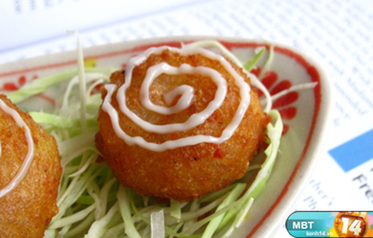 Bánh rán lai tôm viên thơm thật thơm
