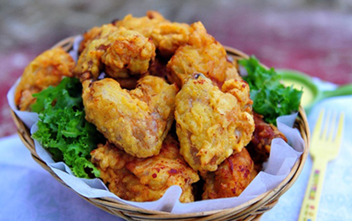 Gà rán giòn tan hương cà ri