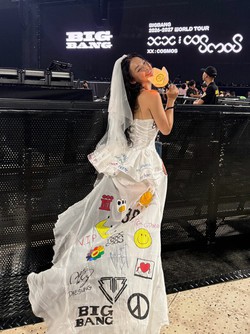 Fan Việt xinh như mộng mặc váy cưới được G-Dragon "thả tim": Chi phí chưa đến 2 triệu nhưng đầy ý nghĩa