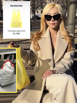 Túi nylon vàng của Trương Tịnh Nghi đang giúp Balenciaga thành "gã hề ngồi mát ăn bát vàng"