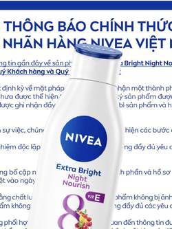 NIVEA Việt Nam thông báo khẩn về sản phẩm bị thu hồi toàn quốc