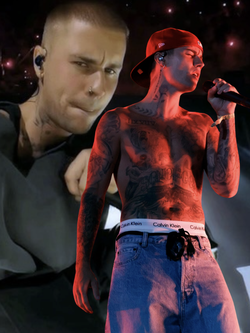 Justin Bieber chẳng thiết tha gì ăn mặc, đến quần tụt cũng chẳng còn để xem