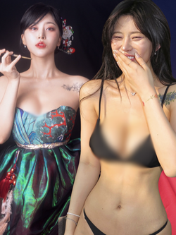 Chùm ảnh bà đồng mặc bikini gây xôn xao dư luận Hàn