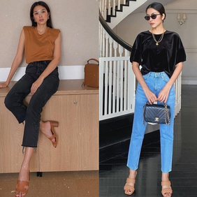 Tham khảo Tăng Thanh Hà 10 cách mặc quần jeans ống đứng sành điệu suốt 4 mùa