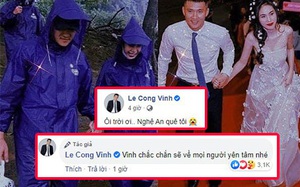 Công Vinh xót xa vì quê nhà Nghệ An ngập nặng, khẳng định: "Vinh chắc chắn sẽ về"