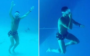 Ronaldo gây bất ngờ với tài năng bơi lội "không phải dạng vừa": Lặn sâu 14m không cần mặt nạ dưỡng khí, tự nhận bản thân là vua biển cả