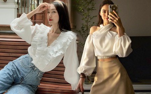 Sắm blouse trắng tiểu thư 