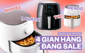 4 gian hàng online chính hãng đang sale nồi chiên không dầu: Giá tốt 